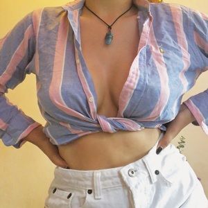 Polo by Ralph Lauren pink and blue button up